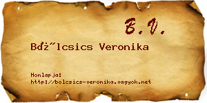 Bölcsics Veronika névjegykártya